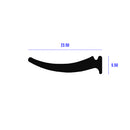 Black Neoprene T-Section With Side Slots and 20mm Wiper Blade For 6mm Slot