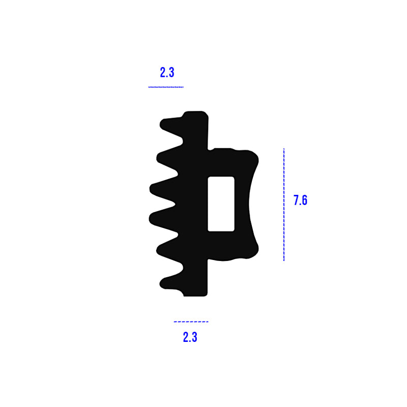 High Quality TPE Black E Gasket Seal For Home & Office Use - 528m