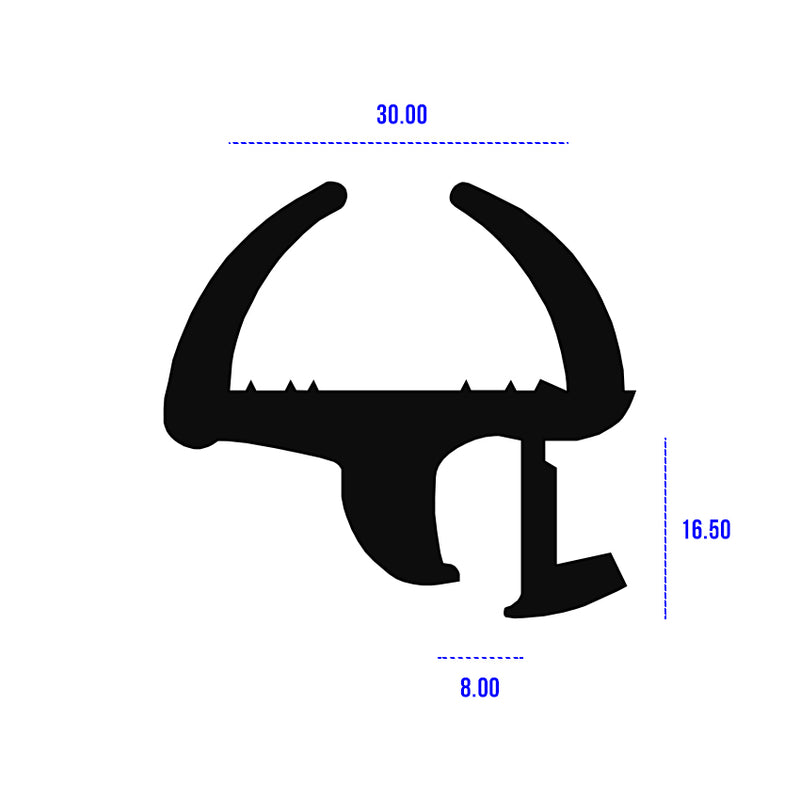 EPDM Black Fixed Window Rubber Seal For 30mm Panel Caravan