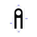 Black EPDM Door Seal With Channel Base For Up to 3mm Panels