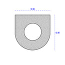 High-Quality Black Expanded EPDM Sponge Rubber D-Section - 12.5mm x 12.5mm