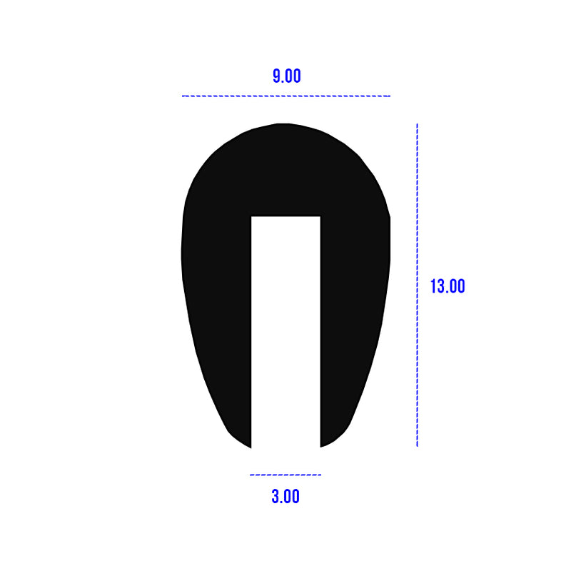 Black EPDM Square Channel Edge Trim Profile For 3mm Panels