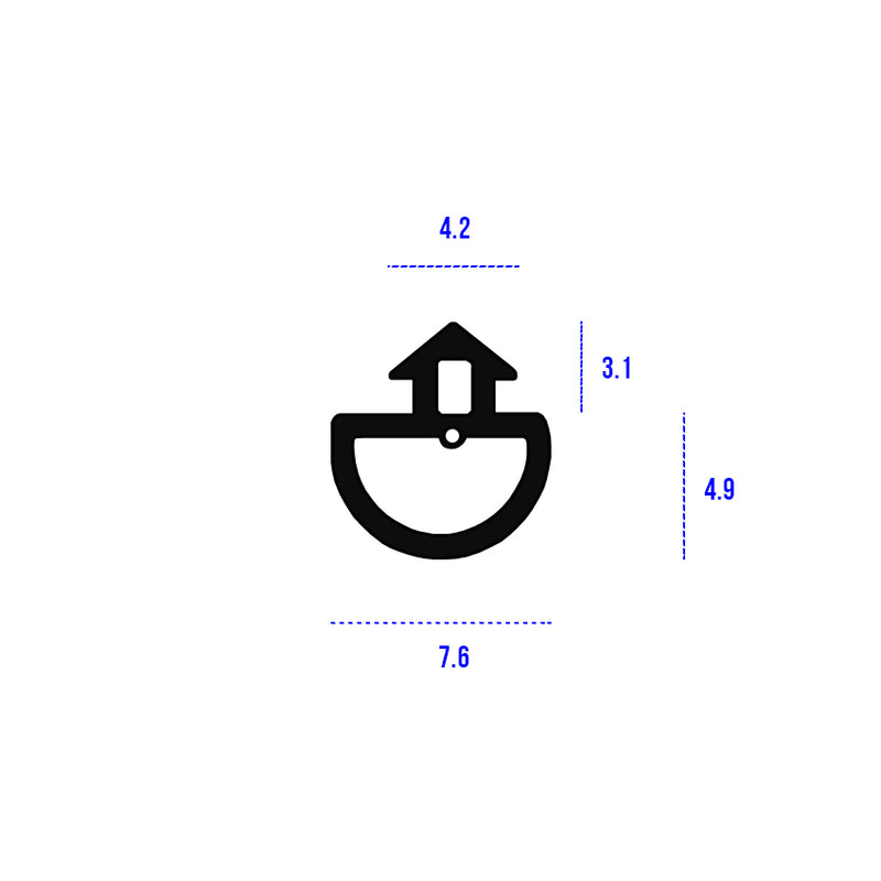 Premium Grade Aluminium Black TPE Bubble Gasket - 200m