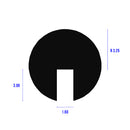 Black EPDM Slit Round Channel/Edge Trim 1.2mm Slot