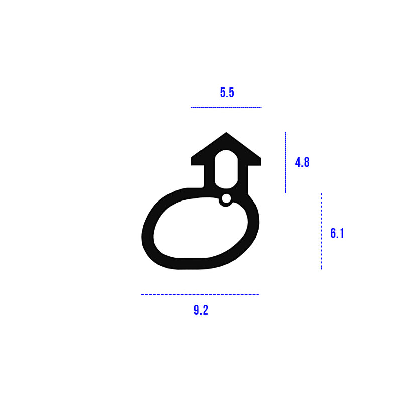 High Performance UPVC Black TPE Bubble Gasket Seals - 200m