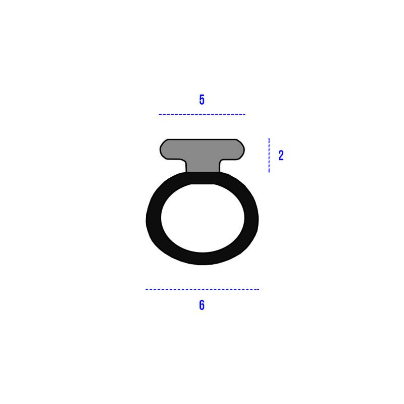 High Impact Black TPE Bubble Gasket Seal For Door Protection - 200m