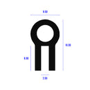 Black EPDM Door Seal With Channel Base For 2mm Panels