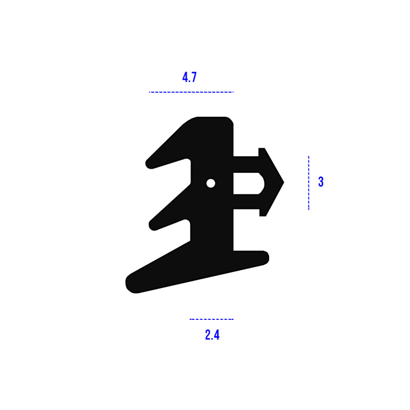 Heavy Duty UPVC Black TPE E-Gasket Seal - 100m