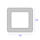 Black Expanded EPDM Sponge Rubber Hollow Square Section 20mmx20mm