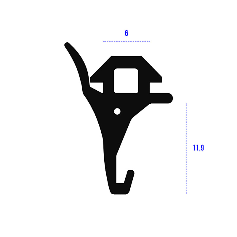 Premium Black TPE  Flipper Gasket Seal For Windows & Doors - 100m