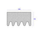 Black Self Adhesive Expanded EPDM/Sponge Rubber Crown Strip - 100M