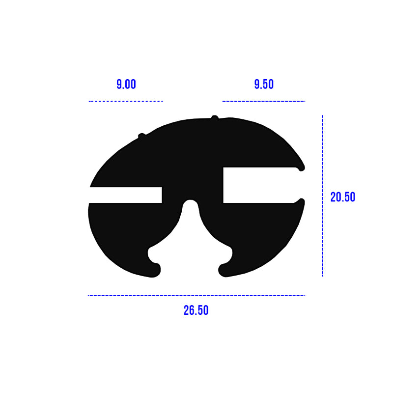 Versatile Weatherstrip Black EPDM Claytonrite Profile For 4.75mm Glass
