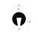 Black EPDM Rounded Channel - 6.3mm