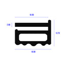Black EPDM D-Section Door Seal With 1.6mm Channel Width