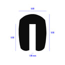 Black EPDM U-Channel With Rounded Edges - 6.5mmx9mm