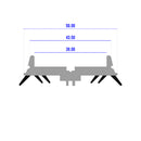 High Quality Aluminium PVC Black  Pressure Plate - 6.1m