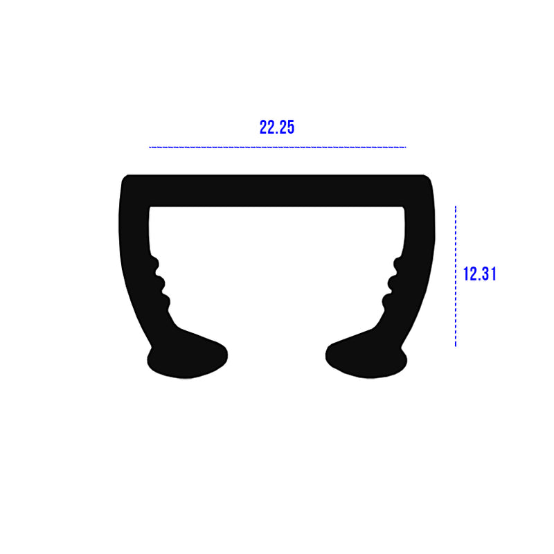 High Quality TPE Black U Channel Gaskets Seal - 50m