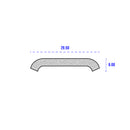 2M Black EPDM Sponge Strip With Raised Edges