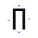 Black EPDM Square U-Channel Edge Trim - 10mmx18mmx29mm