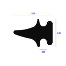 Black EPDM T-Section with Side Slots – 14mmx10mm
