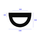 Black EPDM D Section Seal - Sold Per Metre