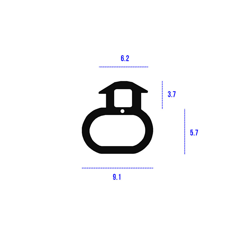 Premium Quality UPVC Black TPE Bubble Gasket Seals - 200m