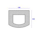 Black Expanded EPDM Sponge Rubber D-Section With Self-Adhesive Backing - 75M