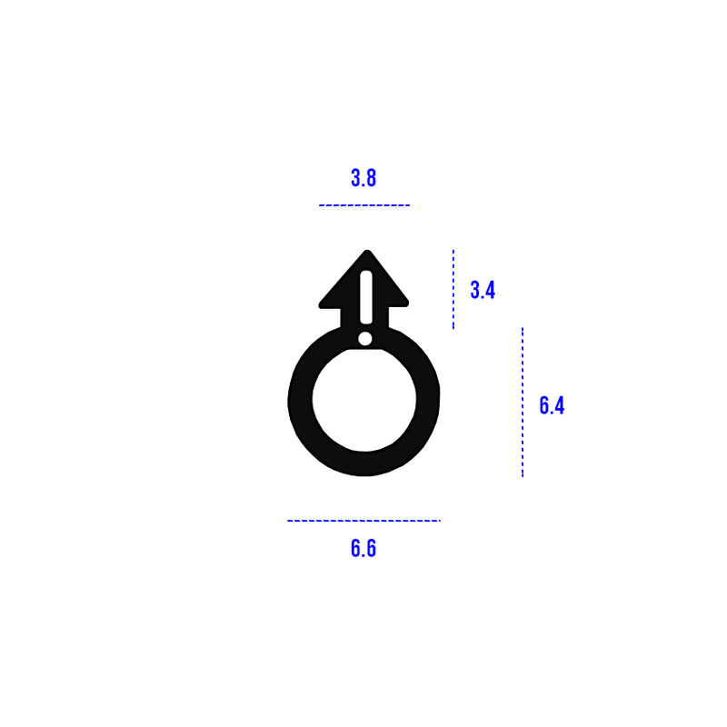 High Performance Black TPE Bubble Seal Gasket - 300m