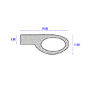 Black Expanded EPDM Sponge Rubber P-Section - 26mmx15mm