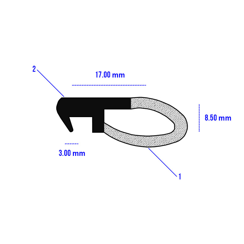 Premium Seal For Bailey/Lunar Caravan Outboard Battery Box