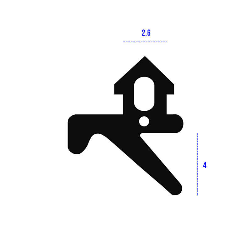 Professional Grade UPVC Black TPE  Flipper Gasket Seal  - 300m