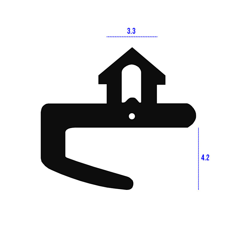 Industrial Grade TPE Black Flipper Gasket Seal For Reliable Protection - 250m