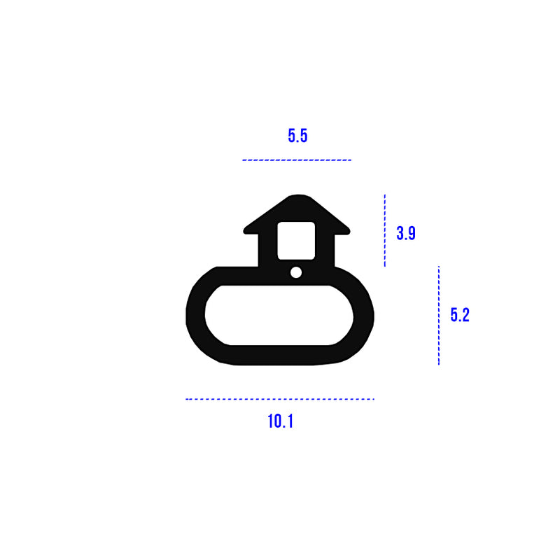 Heavy Duty Black TPE Bubble Seal Gasket Solution For Door Sealing - 200m