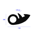 Black EPDM Door Seal 17mmx7mm For Caravan Battery Box