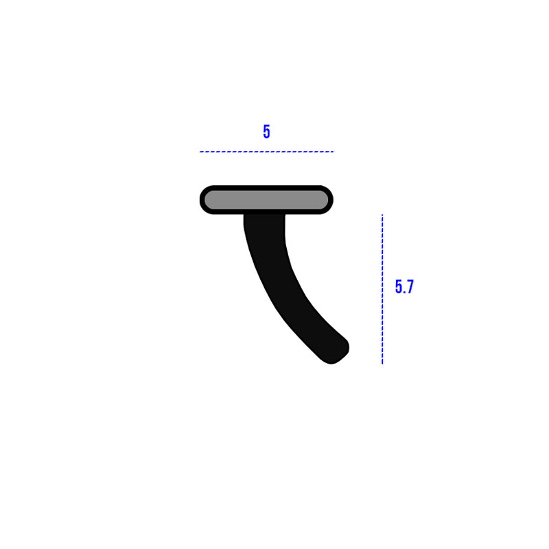 High Performance TPE Black Flipper Gasket Weatherproof Sealing Strip - 250m