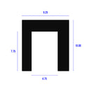 Durable Black EPDM U Channel Trim - 4.75mm x 7.75mm