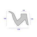 Black Expanded EPDM/Sponge Rubber Section - 20mm x 18mm