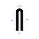U Channel - 2mm x 18.5mm For Sealing Applications