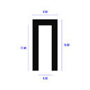 Black EPDM Square Edge Trim U Channel - 6.3mm x 17.4mm