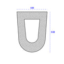 Black EPDM Sponge Rubber D-Section With Self-Adhesive Backing - 50M