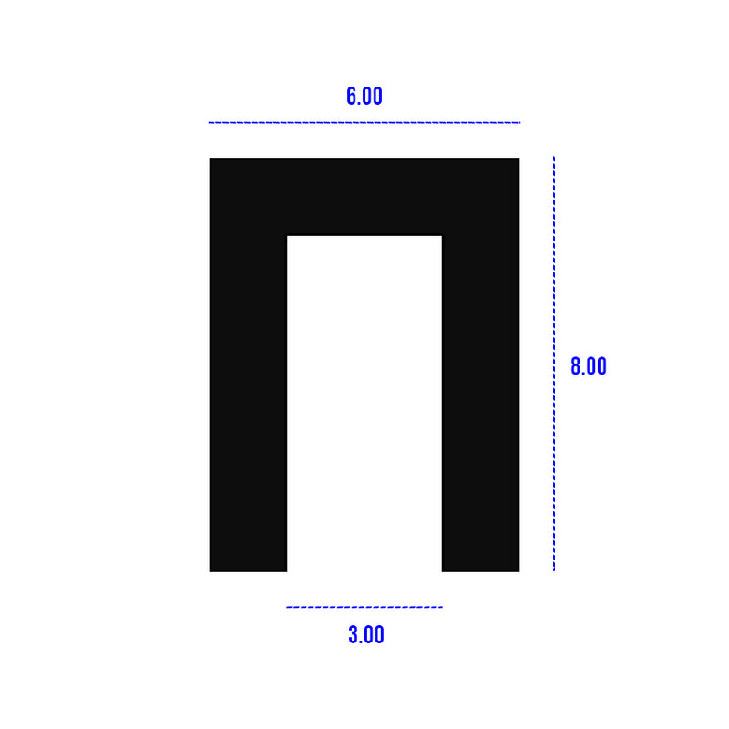 High-Quality Black EPDM U-Channel - 6mmx8mm