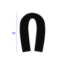 Black EPDM Round U-Channel Seal 7mmx4mm