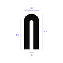 Black Neoprene U-Channel Profile Ideal For 1.5mm Panels