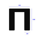 Heavy Duty Black EPDM U Channel Section Trip For 4.5mm Panel