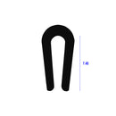 Black EPDM U-channel Section For 1.6mm Panels