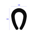 Black U Channel For Door and Window Sealing Applications - 6.8mm x 8mm
