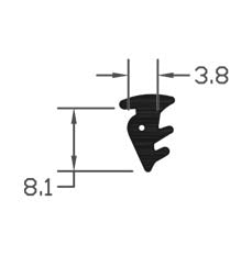 High Quality TPE Black Wedge Gasket Seal For Various Applications - 275m