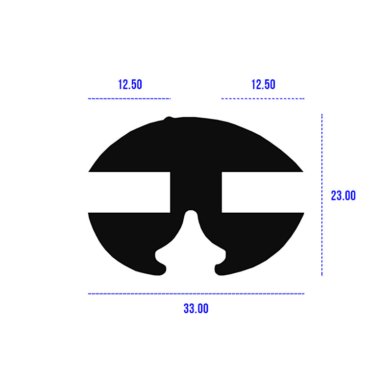 Weatherstrip Black EPDM Claytonrite Profile Ideal For 6mm Glass & Panel Sections