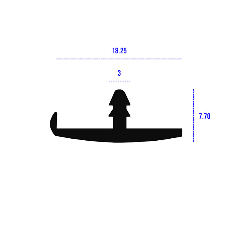 Light Grey Single Lip Edge Trim For 18mm Furniture Boards