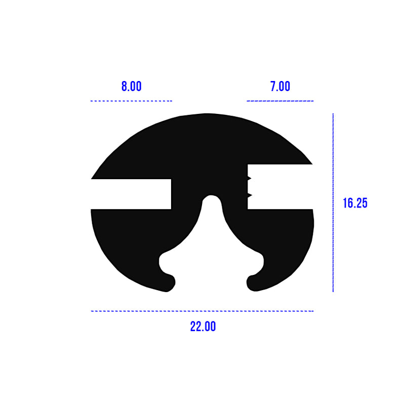 Black EPDM Weatherstrip Claytonrite Profile For 4.75mm Glass